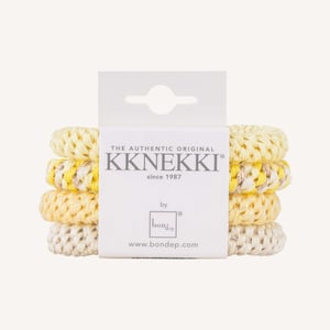 Kknekki Haargummis 4er-Bundle No.48, white/ yellow