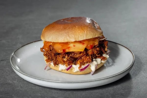 Majestic pulled pork in a bun