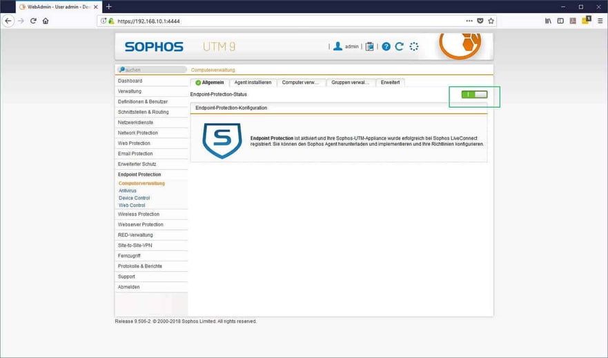 Sophos UTM Endpoint Protection - Computerverwaltung