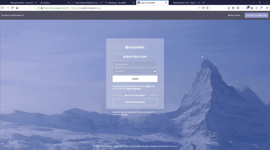 ProtonMail Login