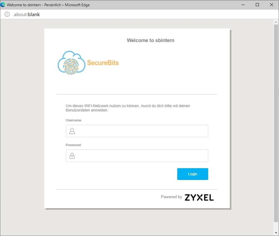 ZyXEL NWA110AX Nebula Cloud Captive Portal