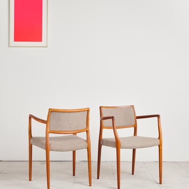 Niels O. M&oslash;ller Model 65 Armchairs for J.L. M&oslash;llers Denmark, Set of 2 