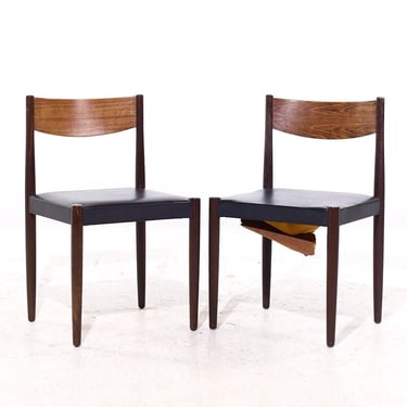Frem Rojle Mid Century Rosewood Dining Chairs - Pair - mcm 