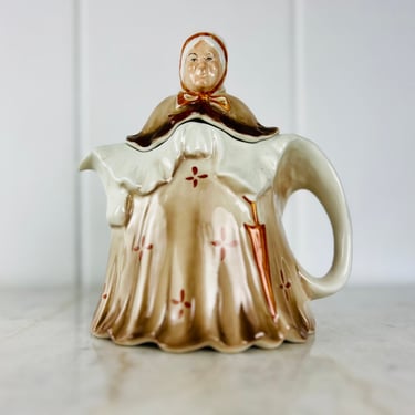 Antique 1930s Wood Pottery Teapot, 
