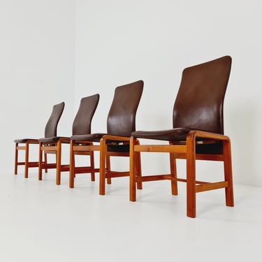 Midcentury teak dining chairs by I.Olsen&Son Möbelfabrik 1970s, set of 4 