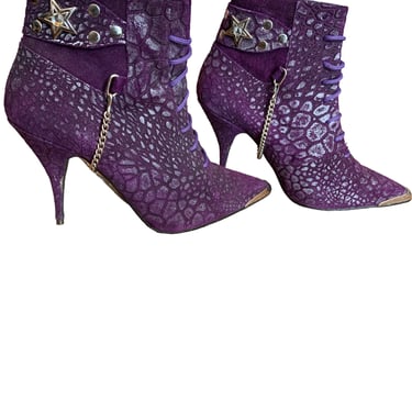 Rush Hour Purple Leather Heels
