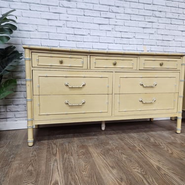 Item #355 Customizable vintage faux bamboo/ dresser / sideboard. 