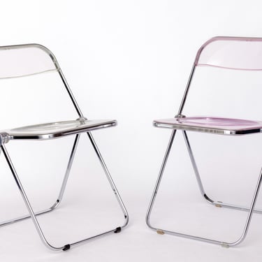 Pair of Vintage Castelli Plia Folding Chairs, 1970s Italy, Original Design 
