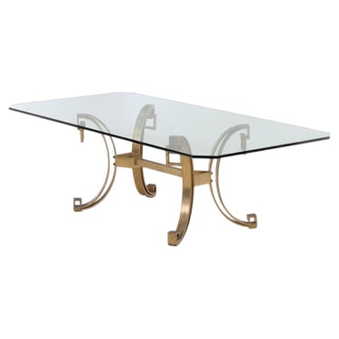 French Art Deco Gilt-Bronze and Glass Table, C 1940.