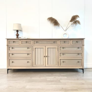 Pottery Barn inspired refinished large credenza / console / buffet / dresser / media center / sideboard 