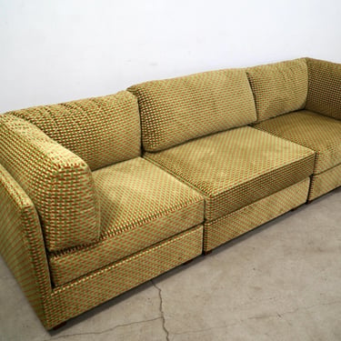 1970’s Mid-Century Modern Selig Monroe 3-Piece Modular Sofa 