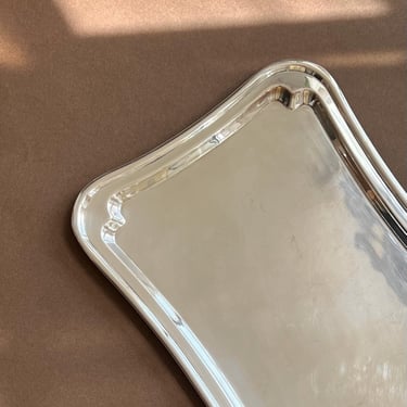 Silvertone Spanish Rectangular Serving Tray - Mid 20th Century Sourced in Spain 