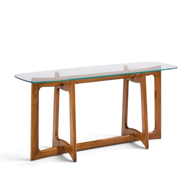 Adrian Pearsall for Craft Associates Mid Century Sculptural Walnut Console Table - mcm 