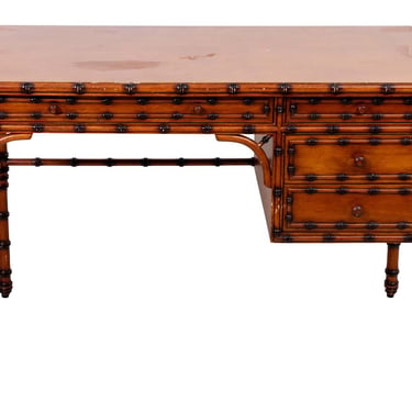 20th Century Faux Bamboo Desk