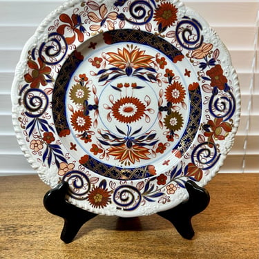 Antique 19th C. Mason’s Ironstone “Stylized Chrysanthemum” Plate 