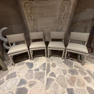 Mid-Century Set of (4) Milo Baughman Parsons Dining Chairs Thayer Coggin 