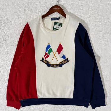 Retro polo flag crewneck