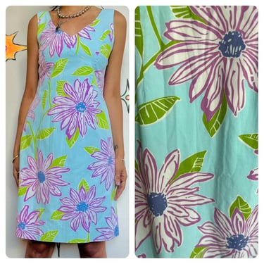 Vintage 90s Classic Lilly Pulitzer Resort Wear Preppy Boho Sun Dress - Size 6 