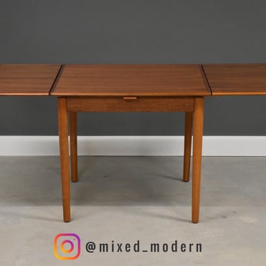 Danish Modern Teak Square 33.5” Dining Table 