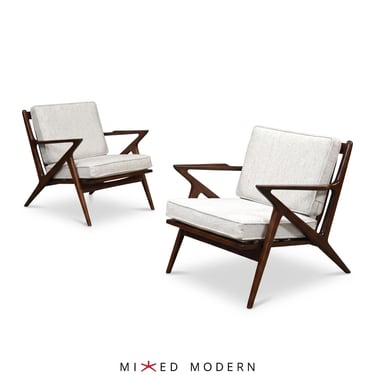 Poul Jensen for Selig Z Lounge Chairs - A Pair 