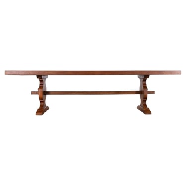 Country French Provincial Oak Farmhouse Trestle Dining Table 10 Ft