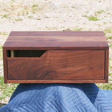 BT010W Wall Hung side Table, one inset Drawer, optional sizes and pulls; BT010WO overlap drawer; BT010L-LM-HB overlap dw, base, natural 