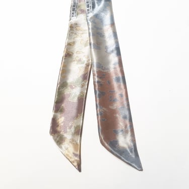 Abstract Print Satin Hair Ribbon - sky blue / sage / beige / white/ pink  - wrap / y2k / gift / printed / paint colorful soft pastel 