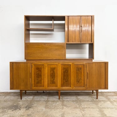 MCM Tambour-door Stereo + Bar Hutch *MESSAGE US for shipping quote* 