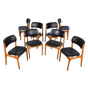 Dining Side Chairs by Erik Buch – Set of 8 in Danish Modern Teak