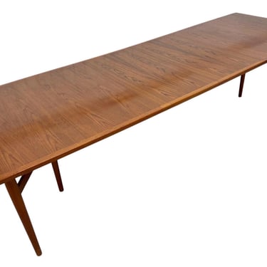 Mid-Century Danish Modern Arne Vodder Banquet Size Teak Dining Table 