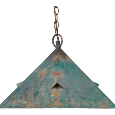 Vintage Brutalist Metal Pendant