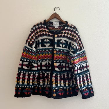 Vintage Express 100% Wool Knit Sweater 