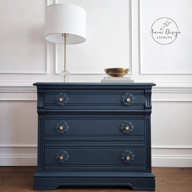 Bedroom Dresser. Storage Cabinet. Painted Furniture. Modern Dresser. Nursery Table. Floral Drawer. Changing Table. Six Drawer Dresser 