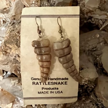 Genuine Handmade Rattlesnake Rattle Earrings 