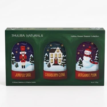 Holiday Shower Steamer Snow Globe Gift Set
