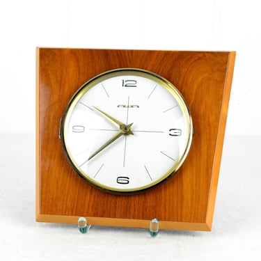 AWA wall clock 50s 60s clockwork defect clock mid century brocante vintage design retro 