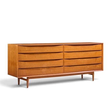 Arne Vodder for Sibast Triennale Mid Century Danish Teak 8 Drawer Dresser - mcm 