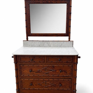 French Faux Bamboo Commode
