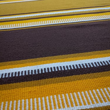 Midcentury Striped Wool Rana Tapestry - Finnish Vintage 