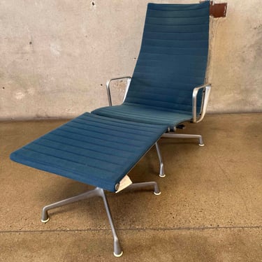 Vintage Herman Miller Aluminum Group Lounge Chair & Ottoman