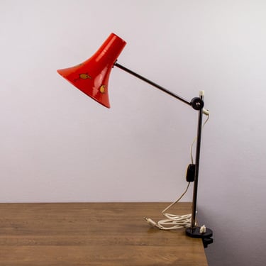 Mid-century Modern Desk Lamp | Vintage Adjustable Office Lamps | Space Age Chrome Lighting | Industrial Clamp Table Light 