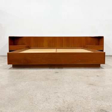 Teak King Platform Bed + Nightstands *MESSAGE US for shipping quote* 