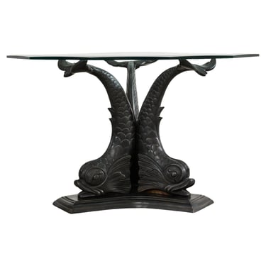 Neoclassical Venetian Grotto Style Bronze Center Dining Table