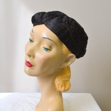 1930s Jean Patou Reproduction Satin Hat 