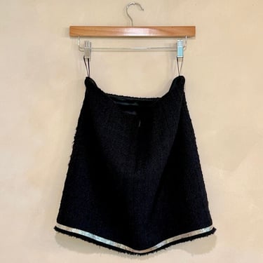 Versace Tweed Skirt w/ Silver sz 6 msrp $1350