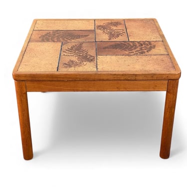 Danish Teak And Tile Midcentury Coffee Table 