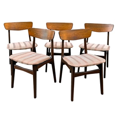 Set of 5 (or 4) Danish Modern Rosewood Dining Chairs