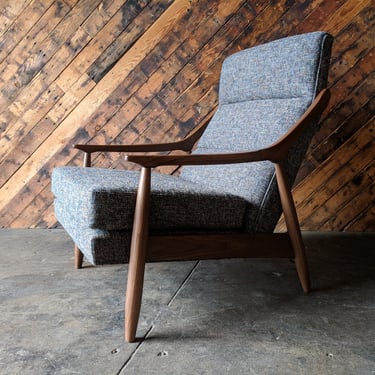 Custom Danish Mid Century Style Lounge Chair
