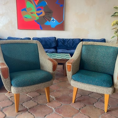 Pair of Vintage Danish Lounge Chairs