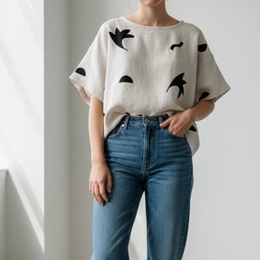 Fall linen oat top